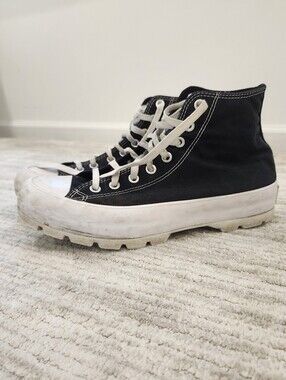 Converse Black High-Top Canvas Sneakers with White Soles
